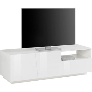 Mobile Porta Tv Moderno 150x43x46cm - GALAXIA Colore: bianco laccato lucido