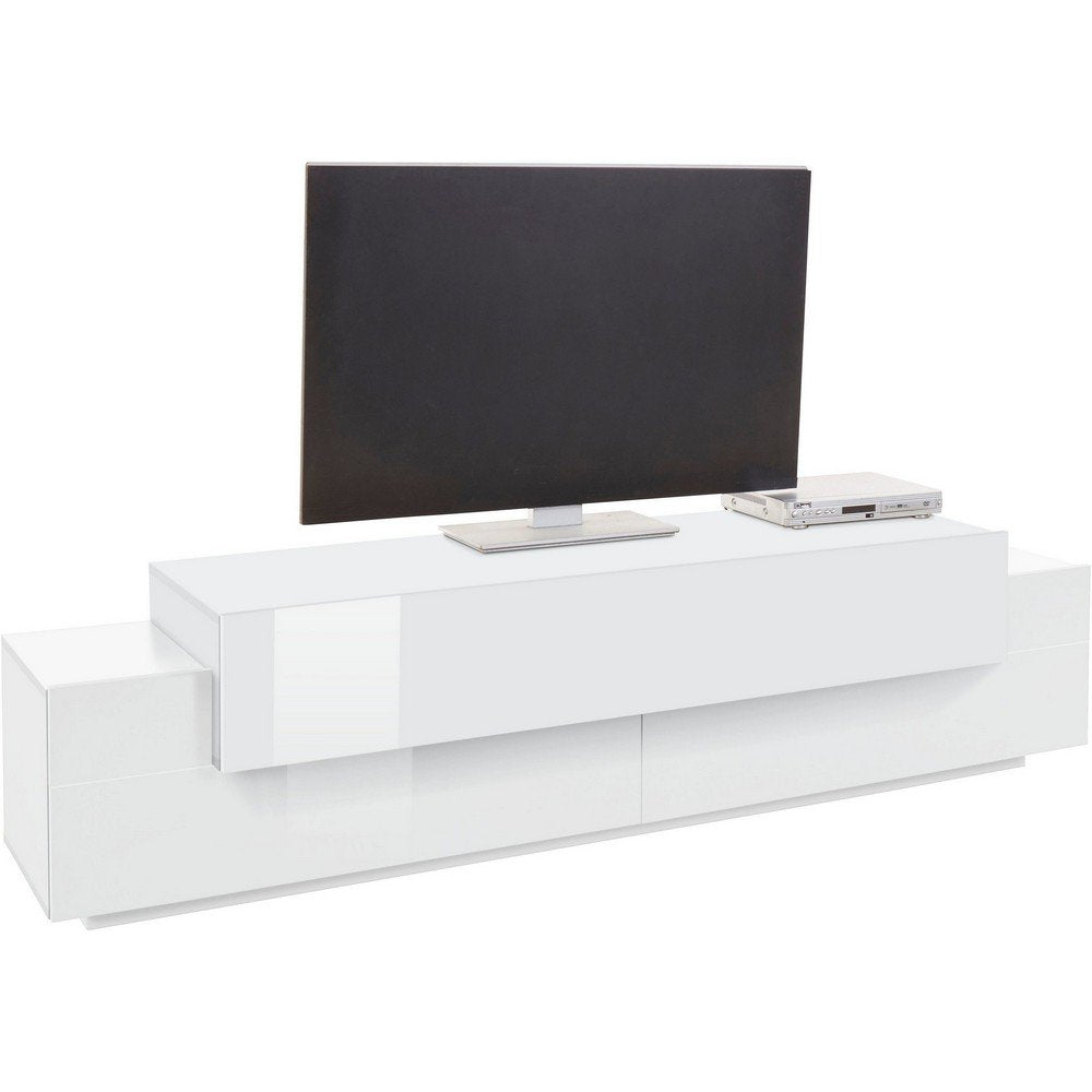 Mobile Porta Tv Moderno 200x45x51,5cm - CELESTIA Colore: bianco laccato