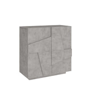 Scarpiera Moderna 2 Ante 81x39,2x86cm - PULSE Colore: Cemento