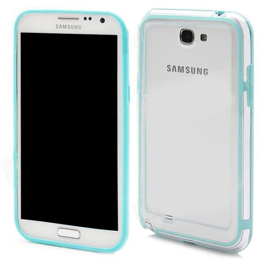 Bumper per Galaxy Note 2 - N7100- Azzurro e Trasparente