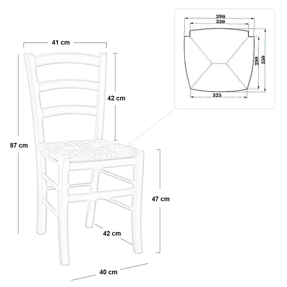 Set di 6 sedie in legno venezia arancio giallo turchese grigio bianco rosso 