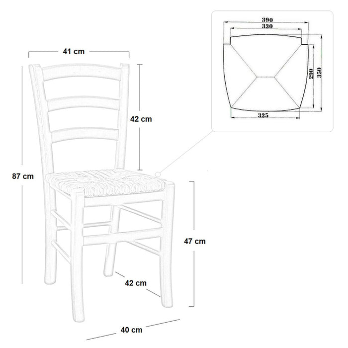 Set di 6 sedie in legno venezia arancio giallo turchese grigio bianco rosso 