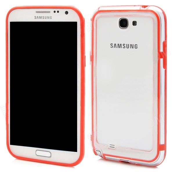 Bumper per Galaxy Note 2 - N7100- Rosso e Trasparente