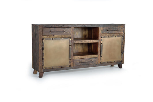 Credenza in legno di recupero e metallo