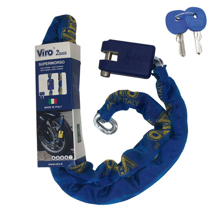 Lucchetto con catena e cover di protezione 1.2 mt - Viro Supermorso