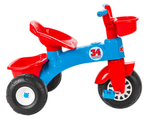 Triciclo per Bambini 51x64x49 cm con Pedali e Cestino Rosa