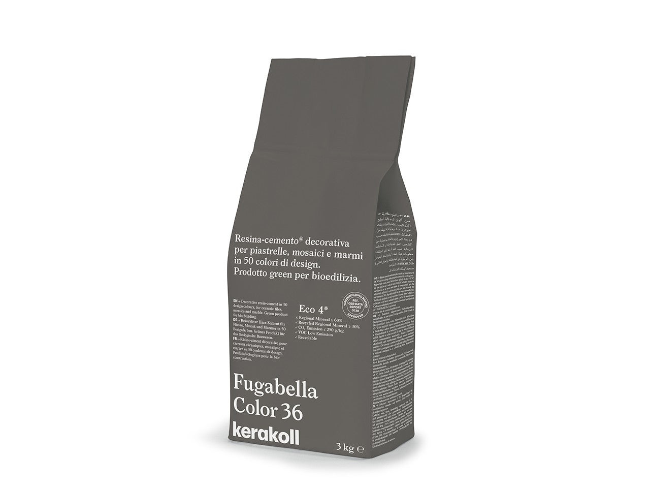 Fugabella Color 36-Fugante Ibrido In Resina-Cemento Decorativo Per La Stuccatura Di Piastrelle Mosaici E Marmi 3 Kg-Kerakoll