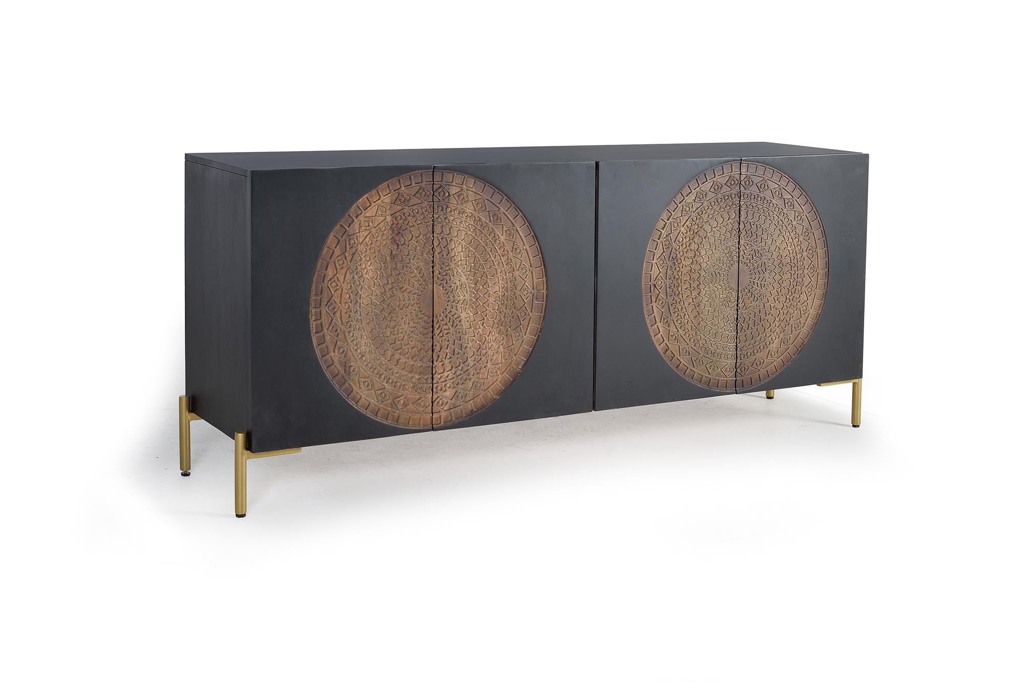 Credenza in legno di mango e metallo