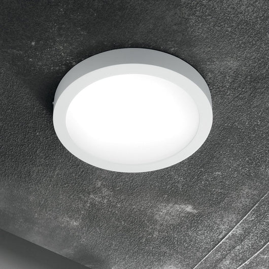 Applique Moderna Round Universal Alluminio-Plastiche Bianco Led 13,5W 3000K D17