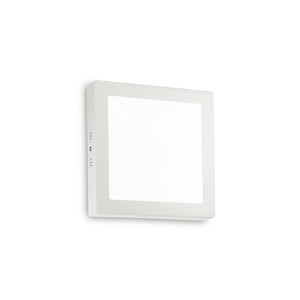 Applique Moderna Square Universal Alluminio-Plastiche Bianco Led 19W 3000K D22