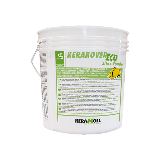 Kerakover Eco Silox Fondo-Pittura Organica Minerale Acrilsilossanica Ideale Come Fondo Pittura Bianco 14 Lt-Kerakoll