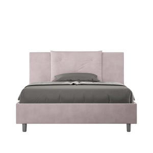 Letto alla Francese rivestito in Microfibra - APPIA Tipologia Letto: Con Rete e Contenitore, Dimensione Rete: 140x200, Colore: Glicine