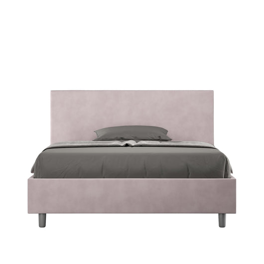 Letto alla Francese rivestito in Microfibra - ADELE Dimensione Rete: 140x210, Colore: Glicine, Tipologia Letto: Con Rete