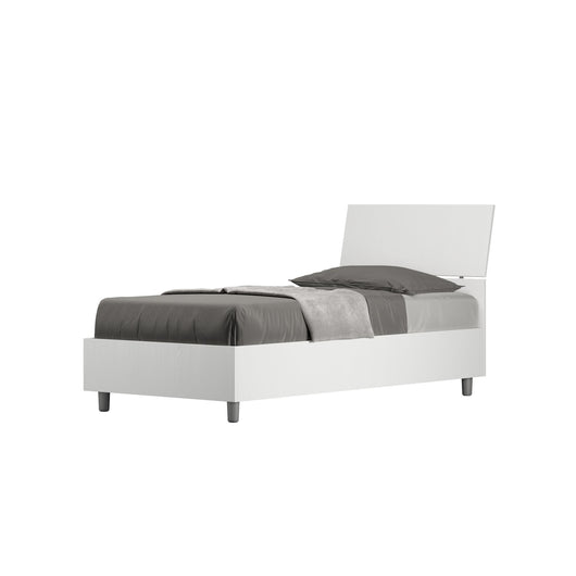 Letto Singolo - DEMAS Dimensione Rete: 80x190, Colore: Bianco Frassino, Tipologia Testata: Testata Inclinata, Tipologia Letto: Senza Rete