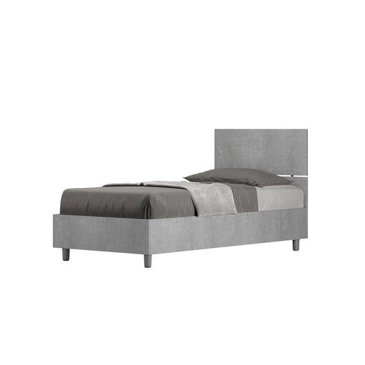 Letto Singolo - DEMAS Dimensione Rete: 80x190, Tipologia Testata: Testata Dritta, Tipologia Letto: Senza Rete, Colore: Grigio