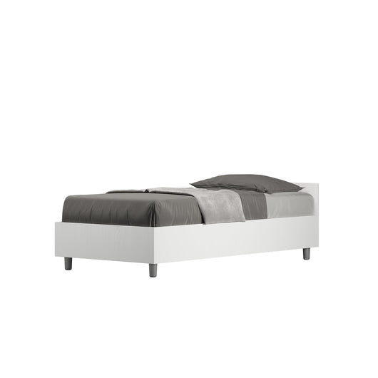 Letto Singolo - NUAMO Tipologia Letto: Senza Rete, Colore: Bianco Frassino, Dimensione Rete: 80x200