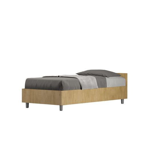 Letto Singolo - NUAMO Colore: Quercia Natura, Dimensione Rete: 80x200, Tipologia Letto: Con Rete e Contenitore