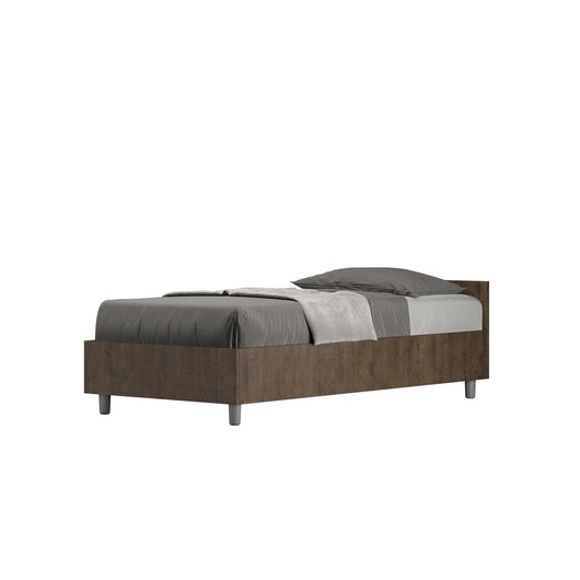 Letto Singolo - NUAMO Tipologia Letto: Con Rete, Dimensione Rete: 80x200, Colore: Noce