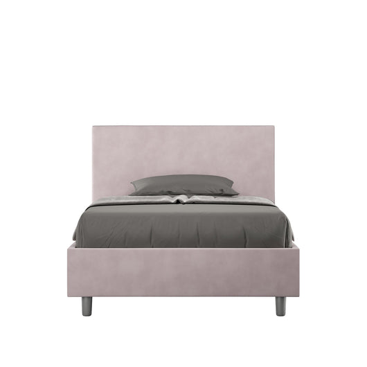 Letto Singolo rivestito in Microfibra - ADELE Colore: Glicine, Dimensione Rete: 100x190, Tipologia Letto: Con Rete