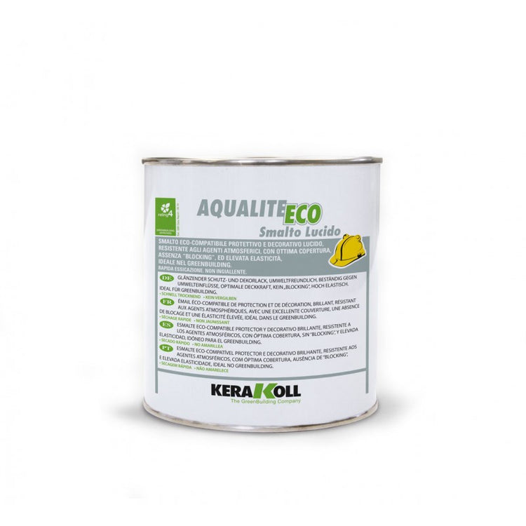 Aqualite Eco Smalto Lucido-Smalto Protettivo Decorativo A Base Acqua Resistente Agli Agenti Atmosferici 0,75 Lt-Kerakoll