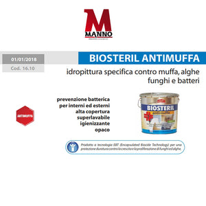 Carson Biosteril PITTURA ANTI MUFFA ALGHE FUNGHI 4 14 TRASPIRANTE ANTIBATTERICA 4 LITRI