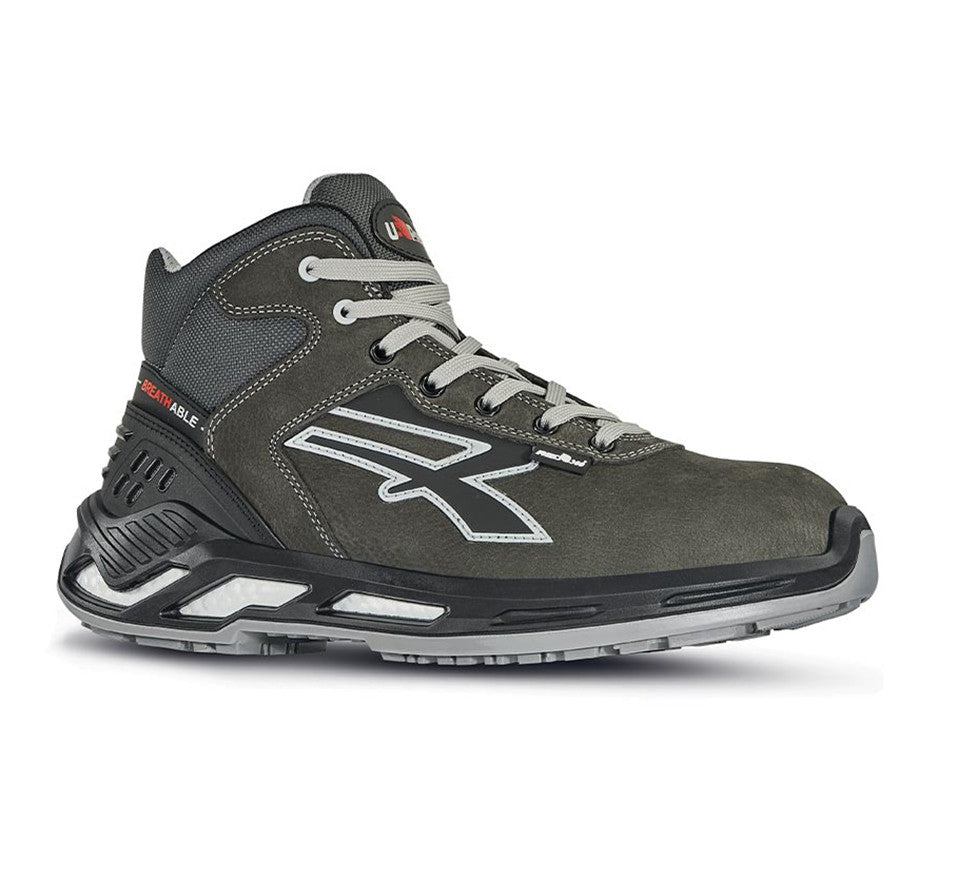 Strike-Scarpa Antinfortunistica Alta Con Suola Antifatica Red 360 S3 Ci Esd Color Grigio-Rs10154 U-Power-Misura 44