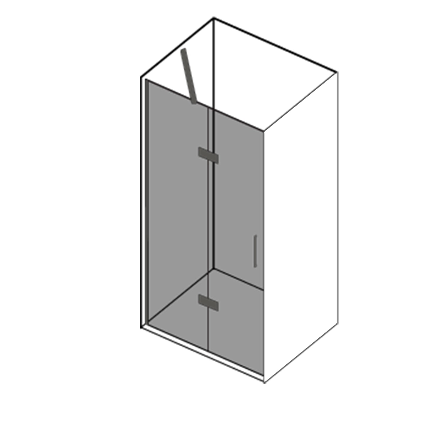 Porta doccia battente sinistra cm 75 modello Atlas in cristallo temperato mm 8 