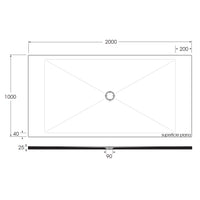 Piatto doccia rettangolare in ceramica SoloDue cm 200x100 Bianco cotone