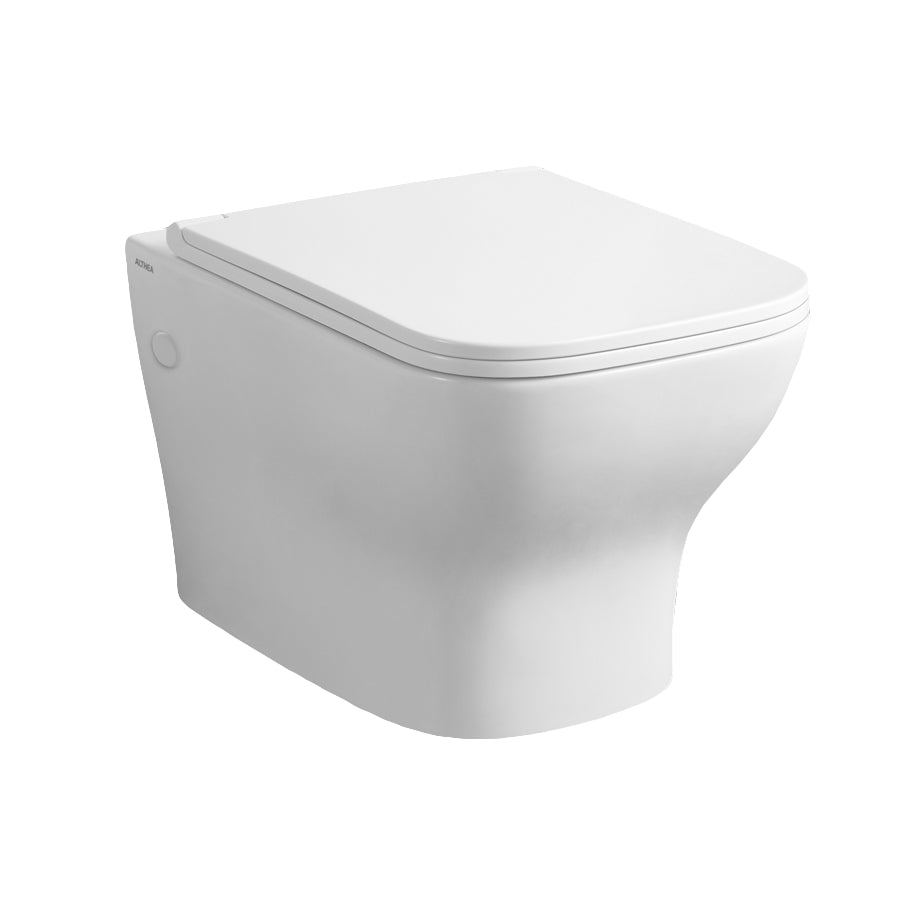 Coppia di sanitari sospesi WC bidet e coprivaso modello Reverse di Althea cm 50x36