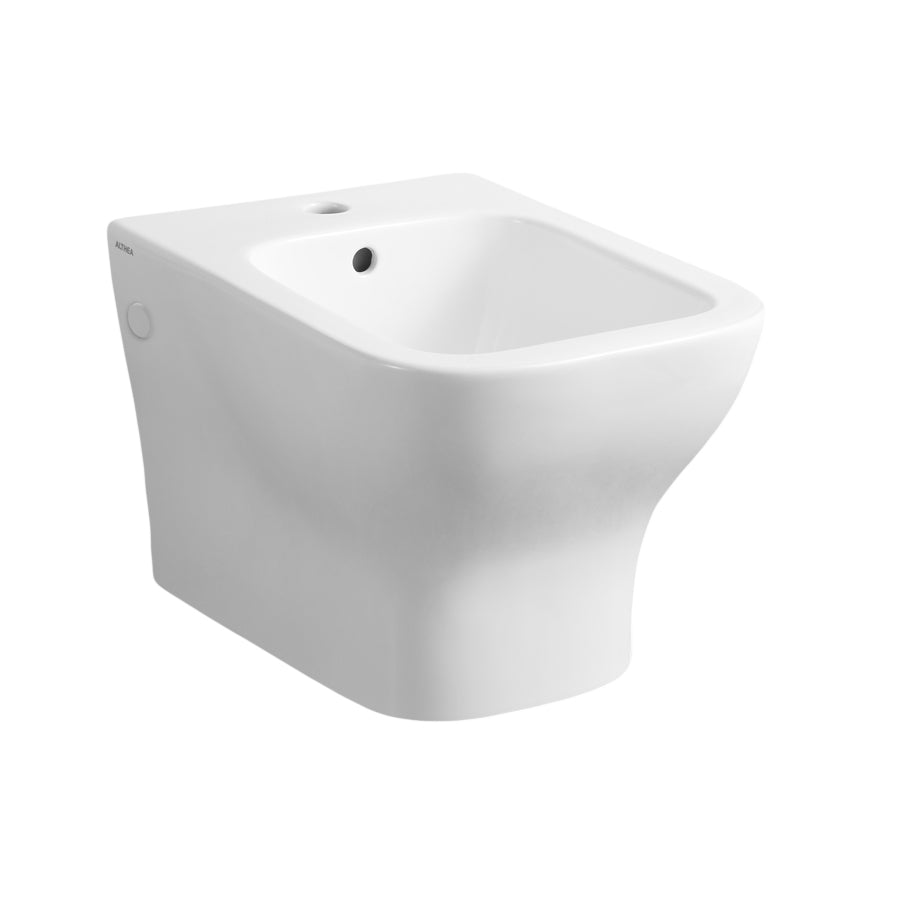 Coppia di sanitari sospesi WC bidet e coprivaso modello Reverse di Althea cm 50x36