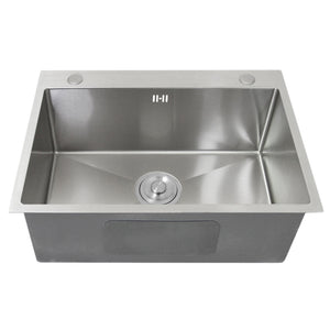 Lavello Singolo Acciaio Inox Sottotop Sottopiano Integrato Satinato Vasca 60x45