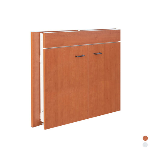 SOTTOLAVELLO A 2 ANTE PIEGHEVOLE cm 80x50 Teak - Top Inox DH