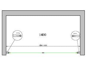 Box Doccia Doppio Battente In Linea Vetro Temperato 8 mm Easy-Clean 138,5-142,5 H 200 cm 