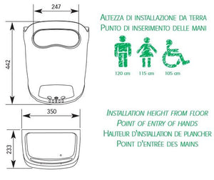 Asciugamani elettrico da parete - Vision Air BF PRO bianco