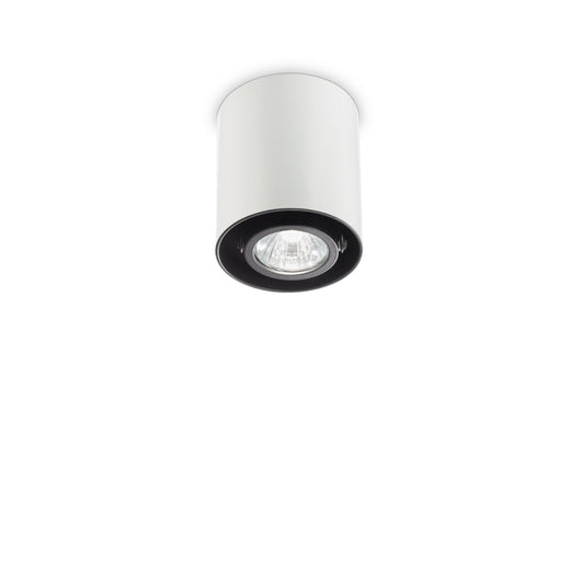 Plafoniera Moderna Mood Round Alluminio Bianco 1 Luce Gu10 7W 3000K D9Cm