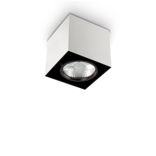 Plafoniera Moderna Mood Square Alluminio Bianco 1 Luce Gu10 7W 3000K D15Cm