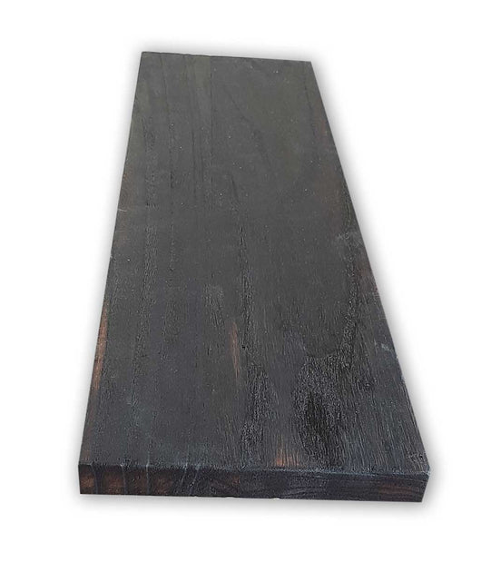 Tavola In LEGNO CountryWood – trattato con metodo Yakisugi Stile: DARK CARBON full burn, Misura: 15x203x2 cm