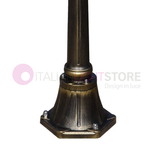 ENEA Lampione a 1 luce h.119 in Alluminio per Esterno Vialetto Giardino NERO-ORO