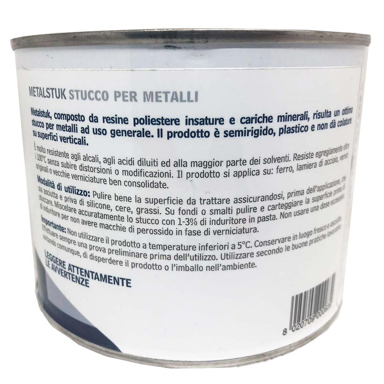 Stucco per metalli bicomponente 500 ml - Multichimica Metalstuk