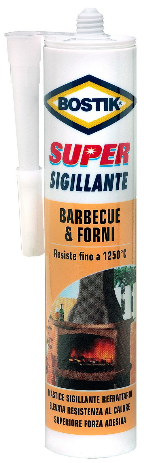 12pz bostik "barbecue & forni" cartuccia gr.530 14190