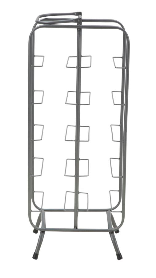 Porta Bottiglie Rack Rettangolare 10 Posti 28x23x67 cm in Ferro Grigio