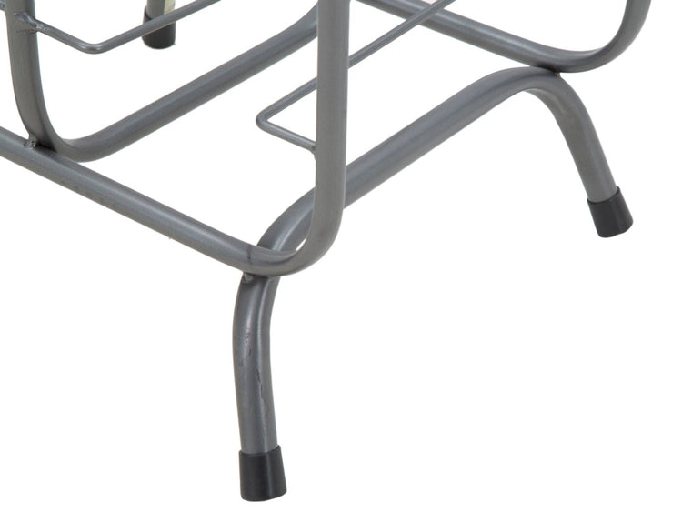 Porta Bottiglie Rack Rettangolare 10 Posti 28x23x67 cm in Ferro Grigio