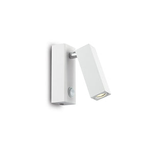 Applique Moderna Square Page Metallo Bianco Led 3W 3000K Luce Calda