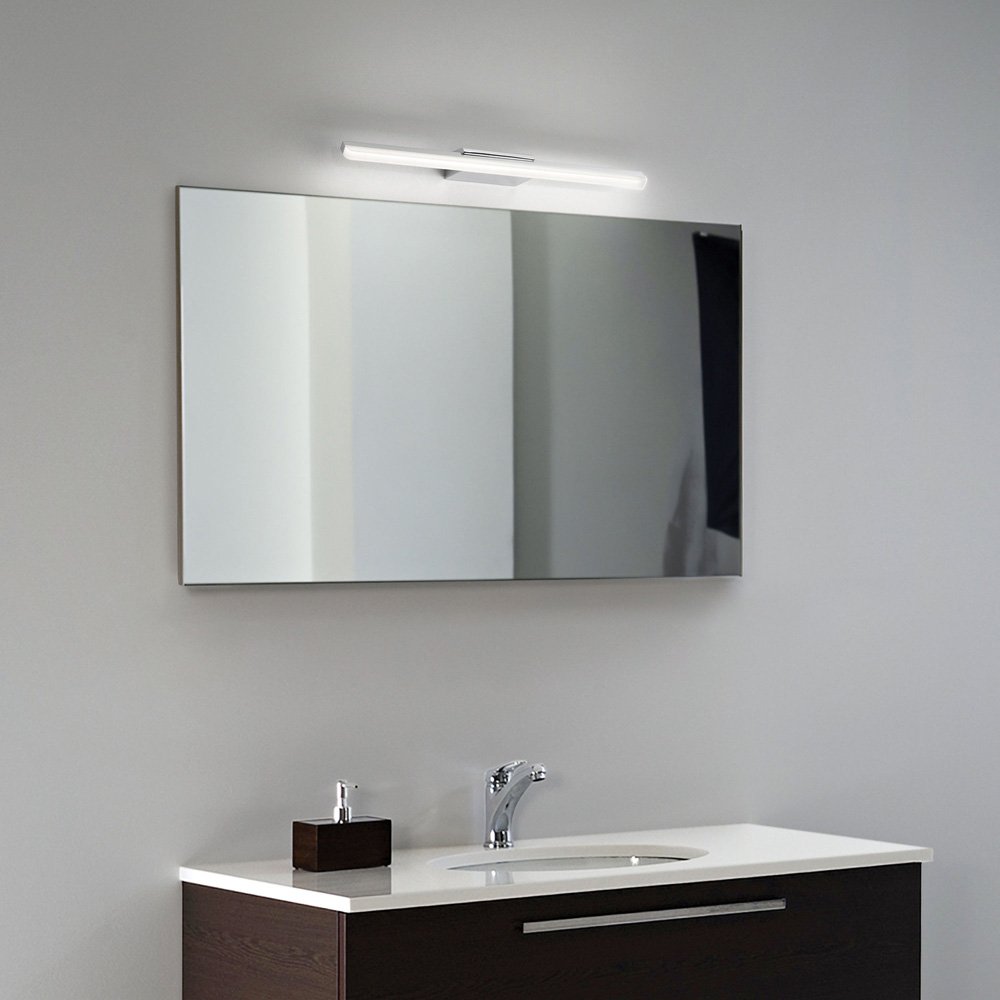 Applique Moderna Riflesso Alluminio Cromo Led 11W 3000K Luce Calda