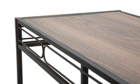 Console Essential 110x40x80 cm in Ferro e MDF Nero e Marrone