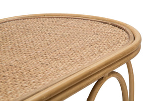 Consolle 110x32x77 cm in Metallo Piano in Rattan