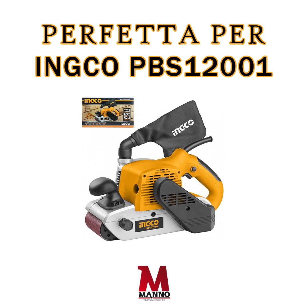 Carta abrasiva per levigatrice a nastro P80 Set da 2 pz - Ingco BSP020801