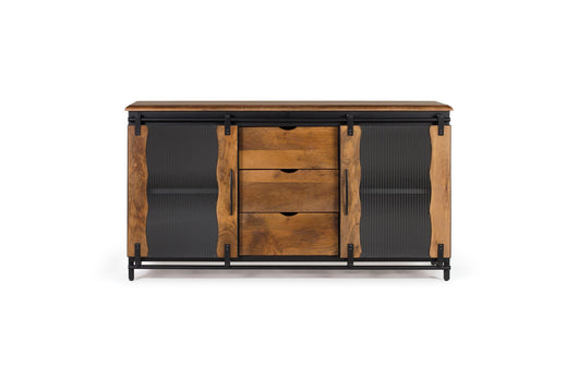 Credenza in massello di mango e metallo