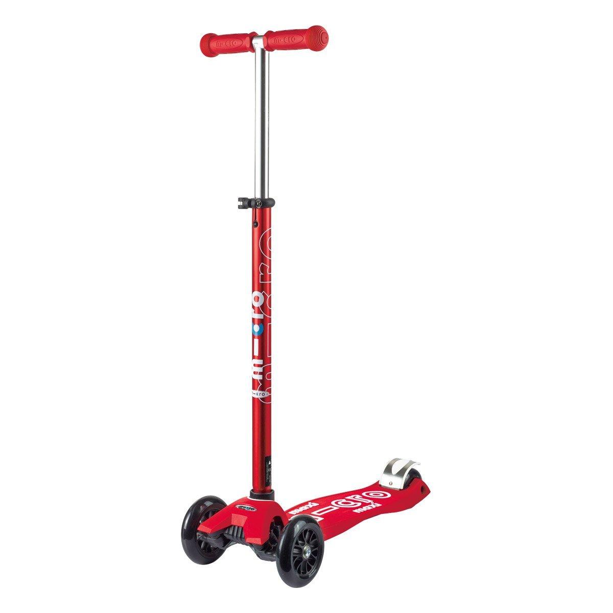 Monopattino 3 ruote Telescopico Max 70Kg Micro Maxi Deluxe Rosso