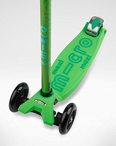 Monopattino 3 ruote Telescopico Max 70Kg Micro Maxi Deluxe Verde